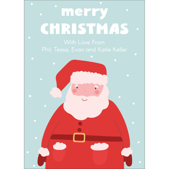 Jolly Santa Flat Holidays Cards